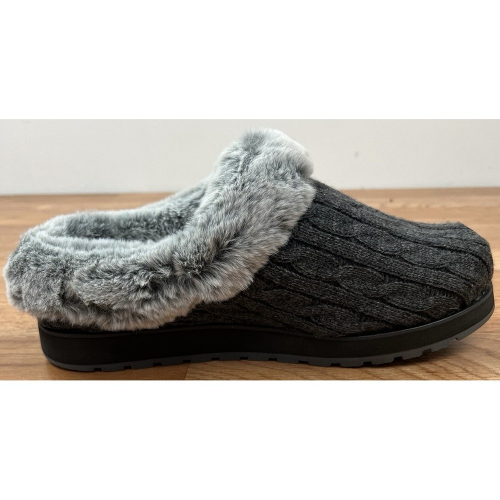 BOBS by Skechers Keepsakes Ice Angel Clog Slippers in Charcoal Womens 9.5 NEW - Picture 10 of 14